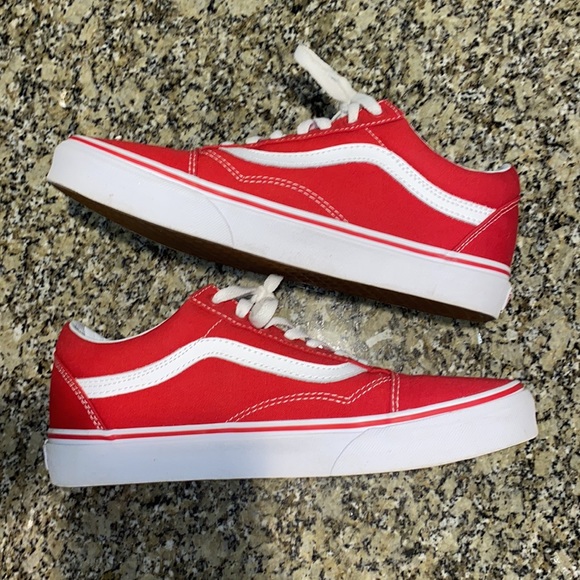 Old Skool Vans Canvas, in Red size Womens 9, Mens 7.5 - Picture 5 of 7